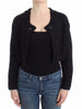 Black cropped cardigan