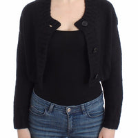 Black cropped cardigan