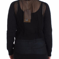 Black wool cardigan