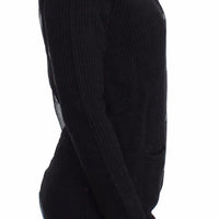 Black wool cardigan