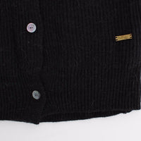 Black wool cardigan