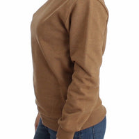 Brown Crewneck Cotton Sweater