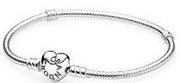 Pandora 590719-18 Heart Clasp Bracelet for Charms, 18cm
