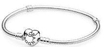 Pandora 590719-18 Heart Clasp Bracelet for Charms, 18cm