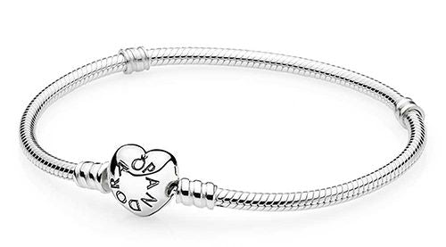 Pandora 590719-20 Heart Clasp Bracelet for Charms, 20cm