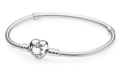 Pandora 590719-20 Heart Clasp Bracelet for Charms, 20cm