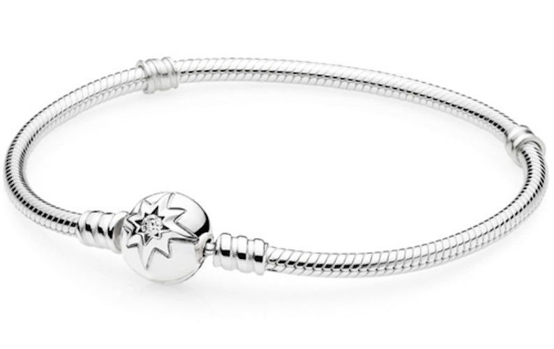 Pandora 590735CZ-17 Star Clasp Bracelet for Charms, 17cm