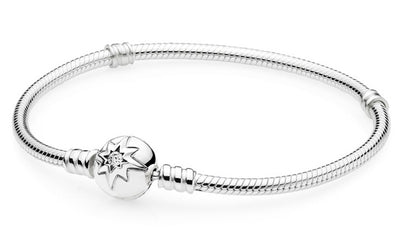 Pandora 590735CZ-18 Star Clasp Bracelet for Charms, 18cm