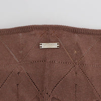 Brown short sleeved knit