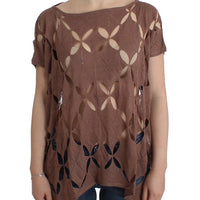 Brown short sleeved knit