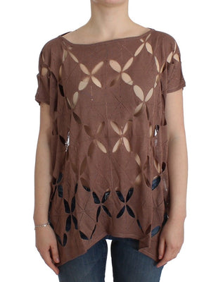 Brown short sleeved knit