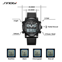 Sinobi Digital and Analog Sports Chronograph Men's Watch