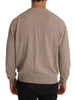 Beige Wool Cashmere DG Logo Pullover  Sweater