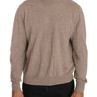 Beige Wool Cashmere DG Logo Pullover  Sweater