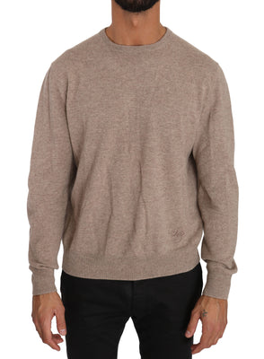 Beige Wool Cashmere DG Logo Pullover  Sweater