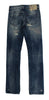 Blue Wash Torn Cotton Straight Fit Jeans