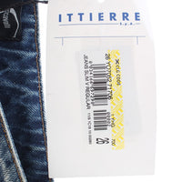 Blue Wash Torn Cotton Straight Fit Jeans