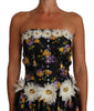 Black Sartoria Ball Floral Rose Crystal Dress