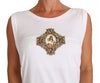White Crystal Religious Cross Cami Top T-shirt