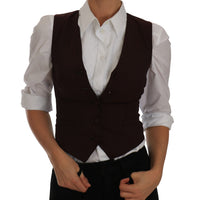 Purple Polka Waistcoat Vest  Tank