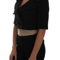 Black Short Croped Jacket Blazer