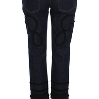 Blue Denim Cotton CAPRI Torero Jeans