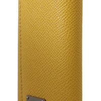 Yellow Leather Wallet Case Mens Finder Chain Keyring