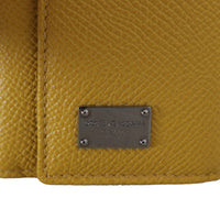 Yellow Leather Wallet Case Mens Finder Chain Keyring