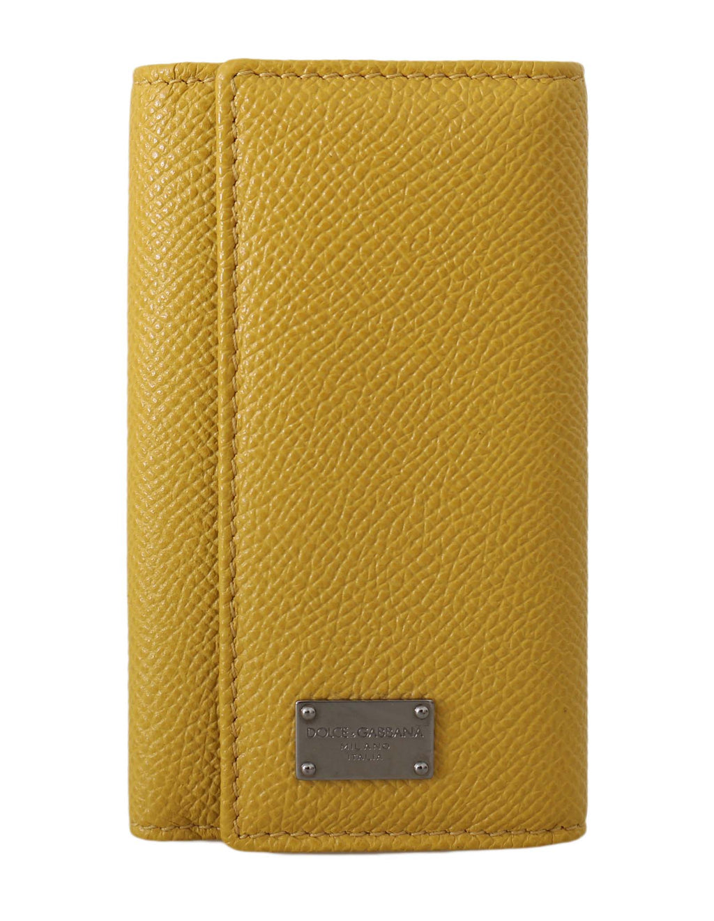 Yellow Leather Wallet Case Mens Finder Chain Keyring