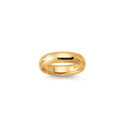 Nordt 14K Yellow Gold 4mm Comfort Fit Heavyweight Half-Round Wedding Band