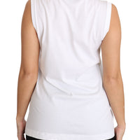 White Sleeveless Blouse #dgfamily Cotton Tank Top