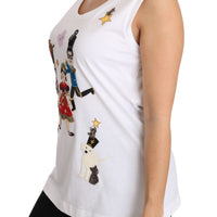 White Sleeveless Blouse #dgfamily Cotton Tank Top