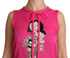Pink Family Silk Tank  Mama Blouse Top Shirt