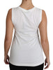 White Cotton #gdfamily  Sleeveless Shirt Tank Top