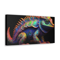 Lizard in Baroque Neon on Canvas Gallery Wraps