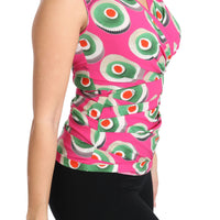 Pink Silk Stretch Sicilian Cake Top