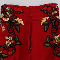 Red Silk Roses Sicily Shorts