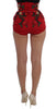 Red Silk Roses Sicily Shorts