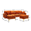 Coolmoor Orange Sectional  Sofa