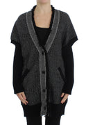 Gray Knitted Cashmere Cardigan