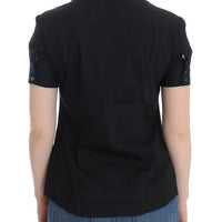 Black cotton shirt top