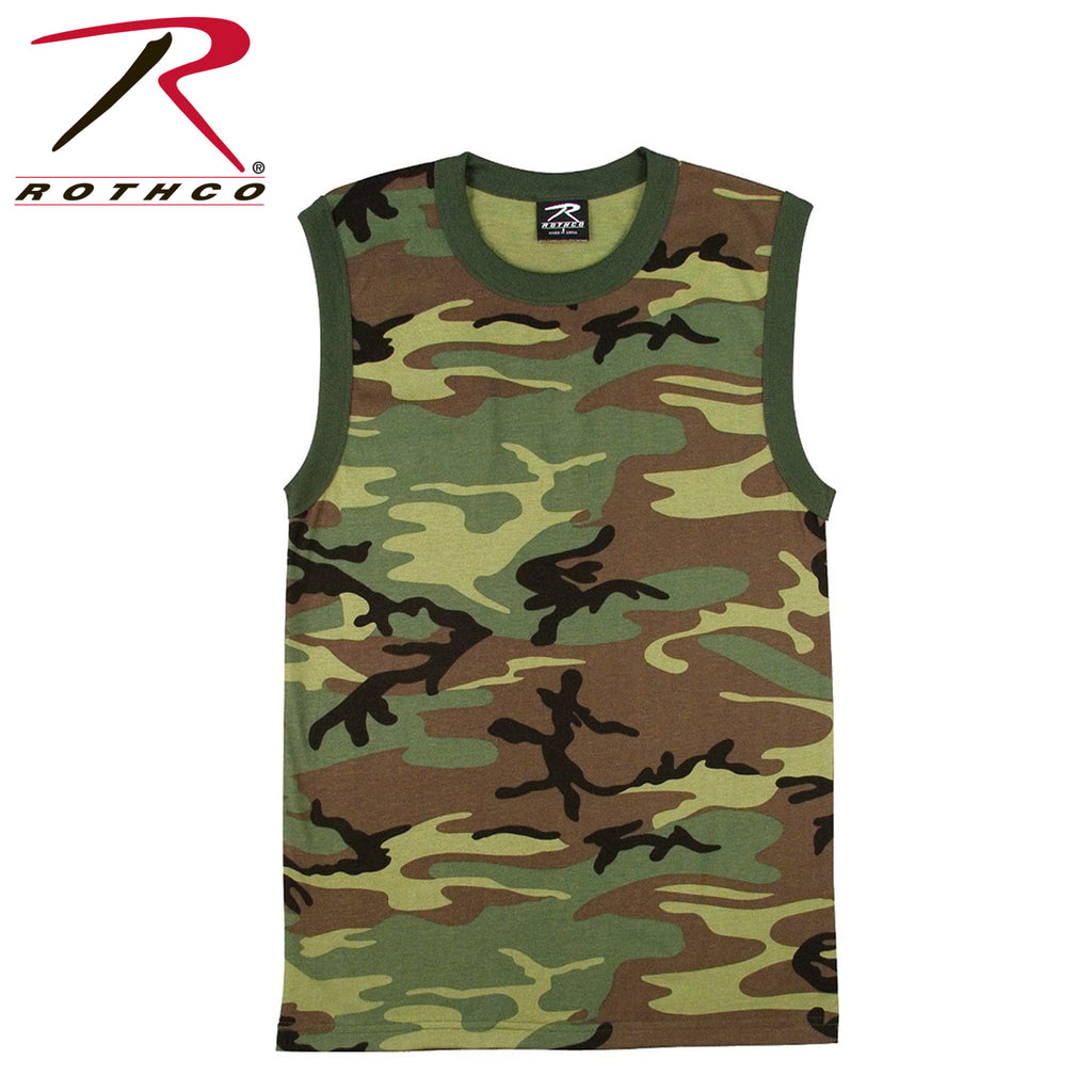 Woodland Camo Muscle Shirt