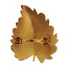 Gold Plated Brass Leaf Brooch