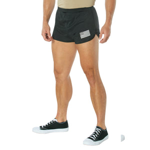 US Flag Ranger PT (Physical Training) Shorts - Black