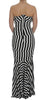 Black White Silk Stretch Dress