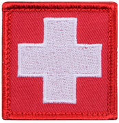 White Cross Red Morale Patch