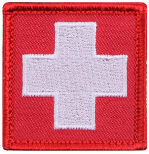 White Cross Red Morale Patch