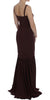 Bordeaux Stretch Full Length Sheath Dress