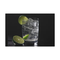 Vodka Tonic with Lime on Canvas Gallery Wraps