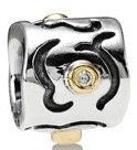 Pandora 790419D Life's Path Silver & 14k Gold Charm